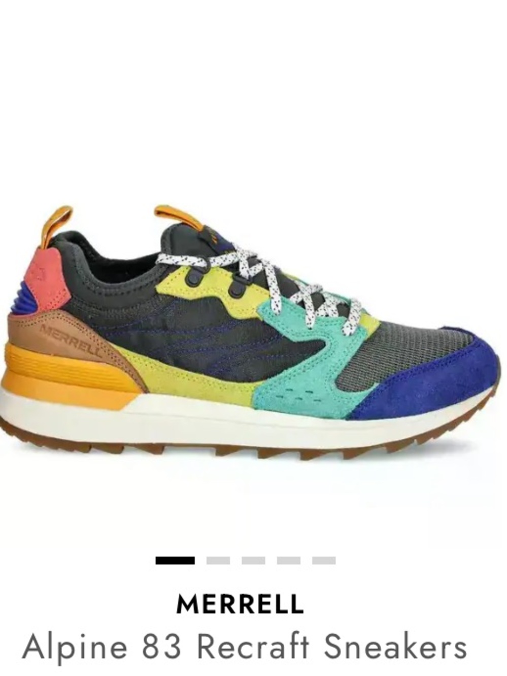 Merrell Men's Multi-Color Trail Sneaker — Teal, Blue, Yellow Accents